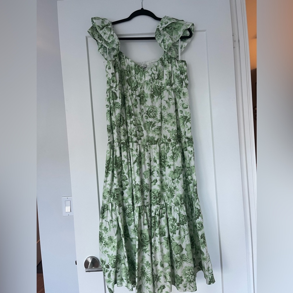Abercrombie Floral Ruffle Midmaxi Dress